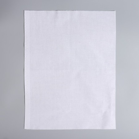 Cross embroidery kit: canvas without a drawing white, 30 × 40 cm, hoop d = 16 cm, color mix-1