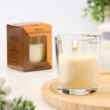 Aromatic candle in glass 5x6cm, sandalwood