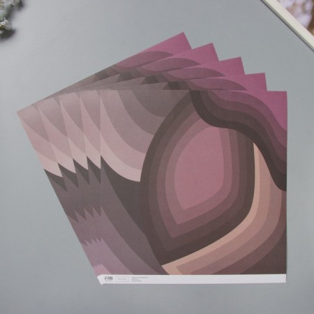 Scrapbooking paper "petals" density 180 grams set 5 pcs 30.5x32 cm-1