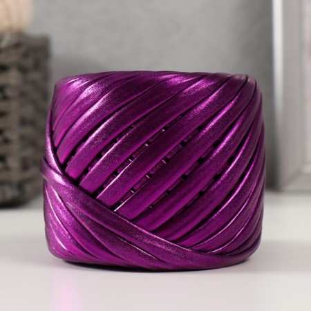 Knitted yarn metallic "disco" 100g (lilac)