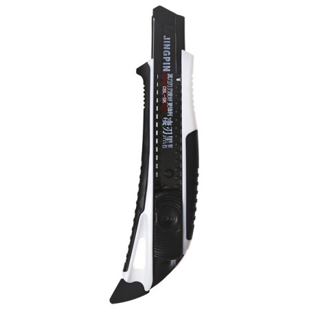 Chancellery knife, 18 mm, white, black blade-1