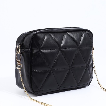 Bag Cross-Bodi with a zipper, black color-3