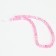 Busins ​​made of natural stone "Cat Eye", set 46 pcs., Size 1 pc. -8 mm, light pink