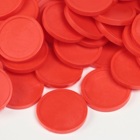 Chips for lotto, d-2 cm, set 100 pcs, red-3