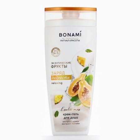Shower gel, vigor charge, 250 ml, aroma of exotic fruits, bonami-2