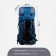 Tourist backpack, TAIF, 90 liters, cord department, outer pocket, 2 side nets, blue/gray color