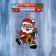 Santa Claus with a violin glass 8x13 cm