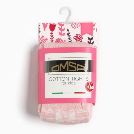 Pantyhose children's "bows", light pink color (Rosa CHIAR), height 92-98-3