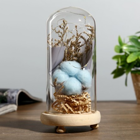 Night Carebone "Cotton Flower" LED Batter 3HAAA MIX 9.5x9.5x19 cm Risalux-1