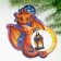 Suspension on the Christmas tree "Dragon", 8.9 x 9.1 cm