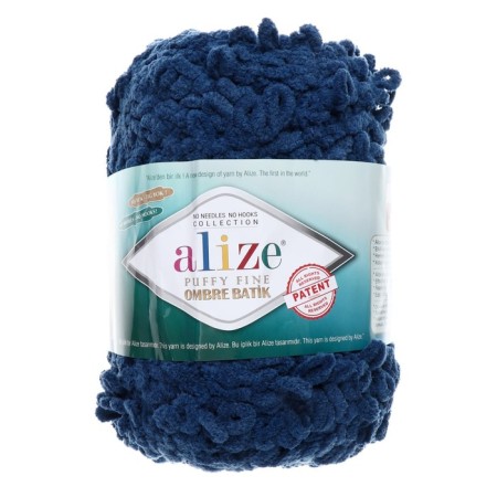 Yarn "Puffy FinE Ombre Batik" 100% micropoliester 73m/500g (7266 jeans)-1