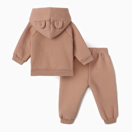Costume: sweatshirt and pants crumb I, Basic Line, height 62-68 cm, brown color-6