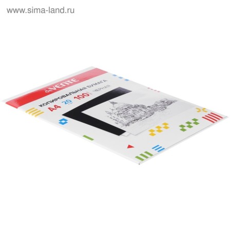Copy paper (carbon car), A4, DEVENTE, 100 sheets, black-2