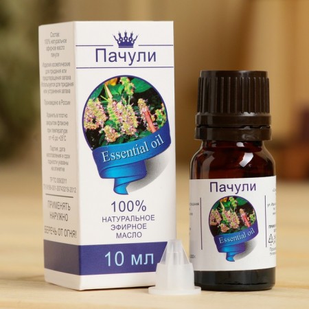 Pachuli essential oil, a bottle-boiler, annotation, 10 ml