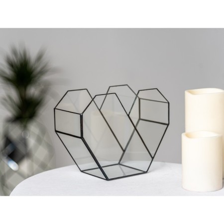Florarium "Heart 3D" (black seams)-3
