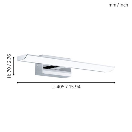 Bra Tabiano, 2x3.4W LED, 4000K, 600LM, chromium color-1