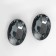 Clips "Party" ovala, gray color in gray metal