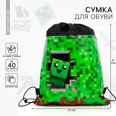 Gamer shoe bag polyester, size 30 x 40 cm