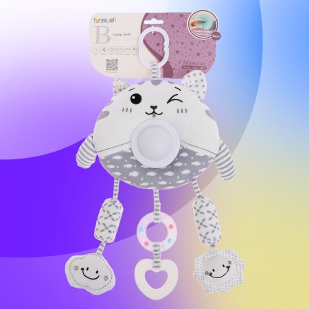 Suspension on the crib and stroller "cat", musical, light-9
