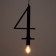 Bayerlux lamp "Figure 4" E27 40W black 35x22 cm
