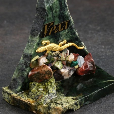 Souvenir-Skol "Lizard", with stones, small, mix-11