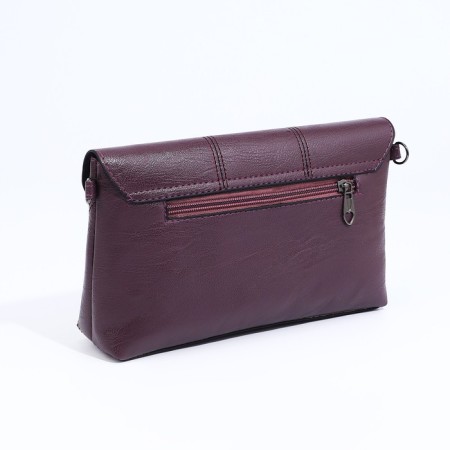Magneta bag, long belt, purple color-2