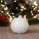 Ball "Snowflake Beaded", white 80 mm., In gift packaging