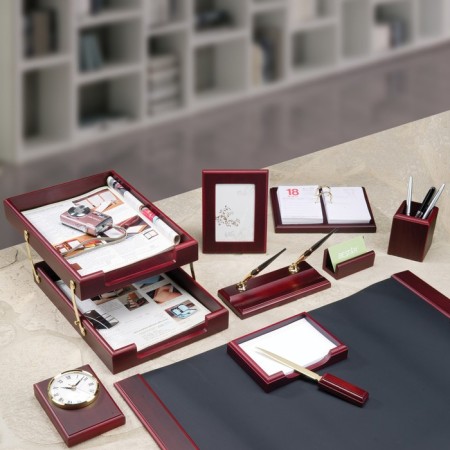 Set a desktop Bestar artemis, wood, 10 objects, a double tray, a red tree-2