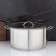 The pan is whole, 25 l, d = 40 cm, h = 21.5 cm, with a heat distribution layer, with a metal lid