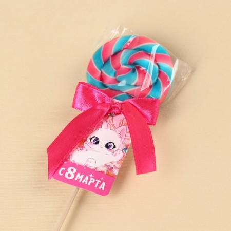 Lollipop on the stick "March 8", taste: Grappet-guava, 15 g.-4