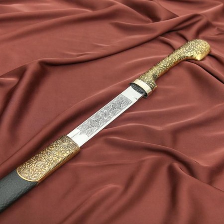Caucasian checker, souvenir "shamil" Set-leather/brass-7