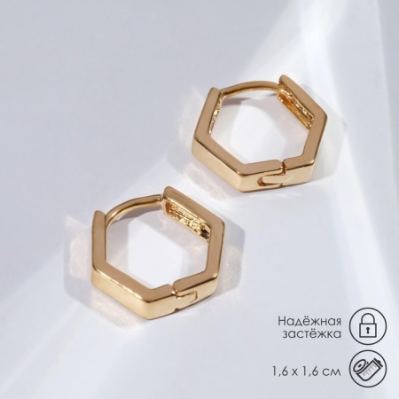 Earrings Metal "Geometry" hexagon