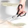Clothing scissors Premium, mowed blade, rubberized pens, 9 ", 23 cm, black color