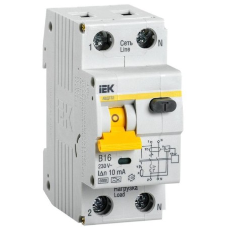 Circuit breaker automatic IEK MAD22-5-016-B-10 2P, 16A, 6ka