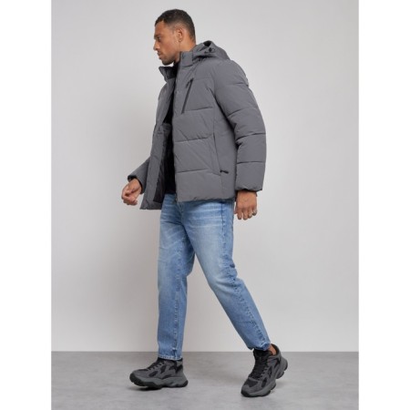 Male Winter jacket, size 58, dark gray color-1