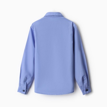 School shirt for a boy, dark blue color, height 146 cm-2