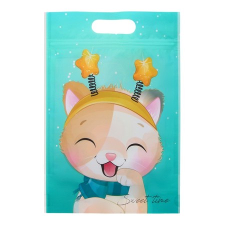 Gift package, with zip-lock fastener, "Winter kittens", 15x22cm mix-9