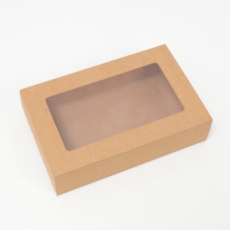 Box fold, pencil case, with a window, craft, 25 x 16 x 6 cm-1