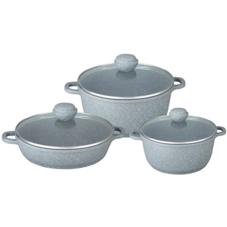 Set of dishes Bekker Silver Marble, 6 items