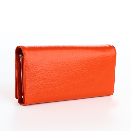 Women's wallet on magnets, red color-1