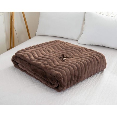 Climeninine bedspread, size 210x230 cm, chocolate color-1