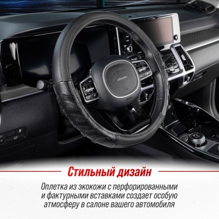 SkyWay Racer-1 m, black eco-leather brawl, s01102414-7