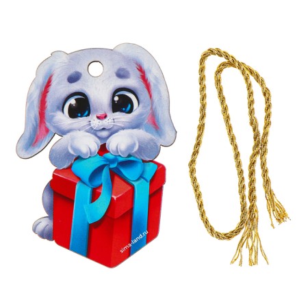New Year's suspension "New Year! Bunny with a gift "-6