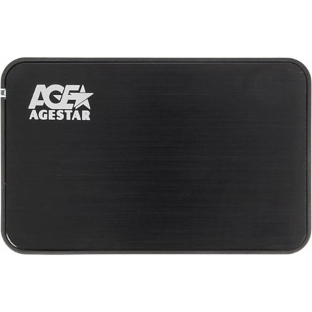 External case for HDD/SSD AGESTAR 3UB2A8-6G SATA III USB3.0, plastic/aluminum, black, 2.5 "94857