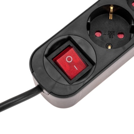 Extension cord Standard 5 Nest, 1.5m, 3x1.0mm², s/h, with a switch, black rexant-2
