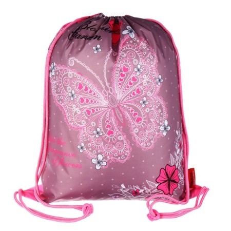 School backpack 40x33x15cm, ergonomic back, Across 410, gray/pink-10