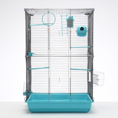 Birds Cage "Pigzon" No. 104-B, collapsible, 2 sections, 58 x 40 x 88 cm, turquoise-4