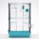Birds Cage "Pigzon" No. 104-B, collapsible, 2 sections, 58 x 40 x 88 cm, turquoise