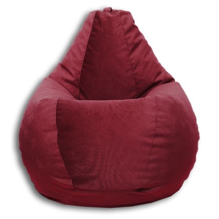 The hand-bag “pear” is positive karate, size XL, diameter 95 cm, height 125 cm, velor, red color