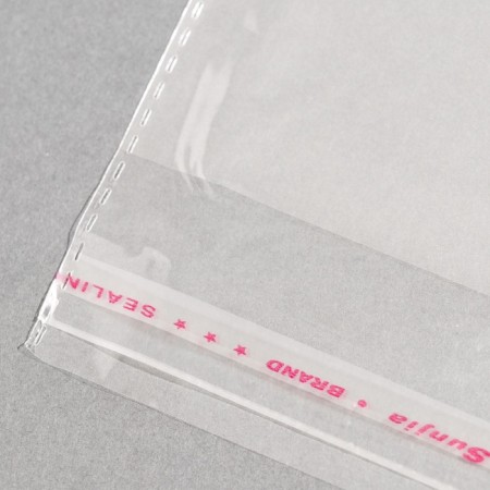 BOPP package with an adhesive valve, transparent 16 x 18/4 cm, euros, 25 μm-3